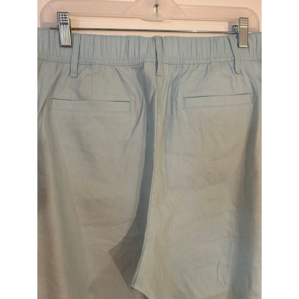 J. Jill Linen Stretch Wide Leg Crop Light Blue Pant NEW XL Petite Coastal Beach - Picture 6 of 12